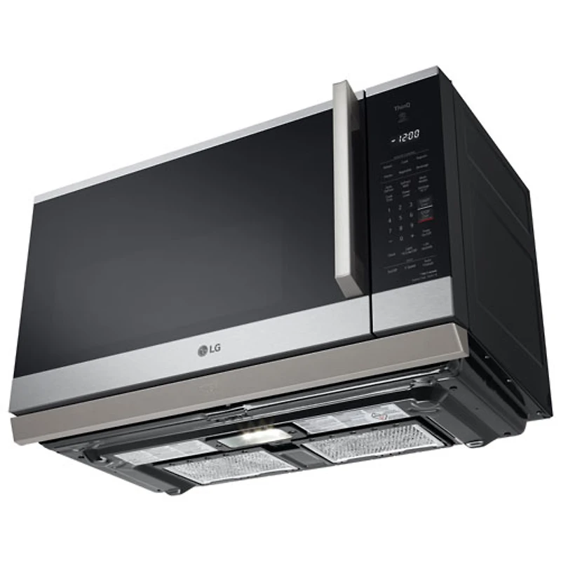 Four à micro-ondes à hotte intégrée ThinQ de LG - 2,1 pi³ - Inox