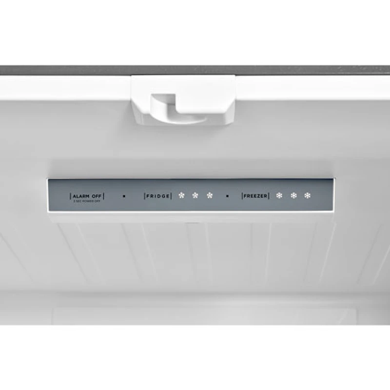 Réfrigérateur à deux portes de 18,4 pi³ 30 po avec distributeur de glaçons de Midea (MRF18B4AST) - Inox
