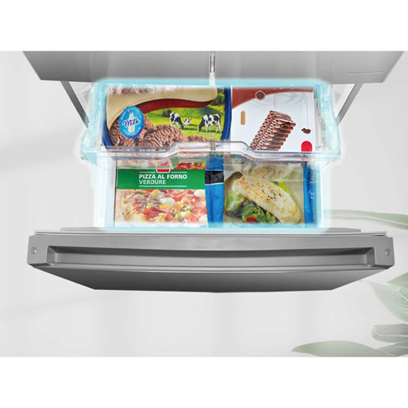Réfrigérateur à deux portes de 18,4 pi³ 30 po avec distributeur de glaçons de Midea (MRF18B4AST) - Inox