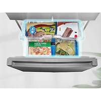 Réfrigérateur à deux portes de 18,4 pi³ 30 po avec distributeur de glaçons de Midea (MRF18B4AST) - Inox