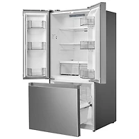 Réfrigérateur à deux portes de 18,4 pi³ 30 po avec distributeur de glaçons de Midea (MRF18B4AST) - Inox