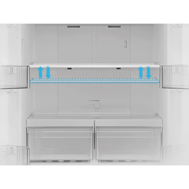 Réfrigérateur à deux portes de 18,4 pi³ 30 po avec distributeur de glaçons de Midea (MRF18B4AST) - Inox