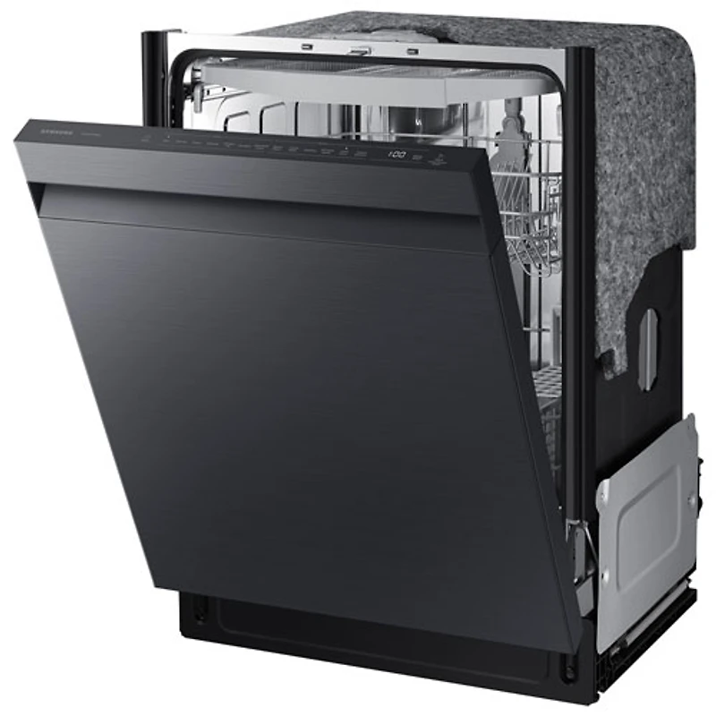 Lave-vaisselle encastrable de 24 po de 46 dB avec troisième panier de Samsung (DW80CG5450MTAA) - Acier noir mat
