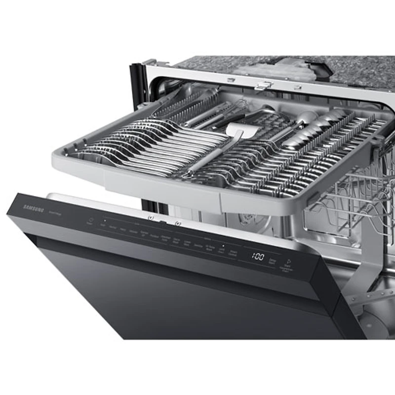 Samsung 24" 46dB Built-In Dishwasher with Third Rack (DW80CG5450MTAA) - Matte Black Steel