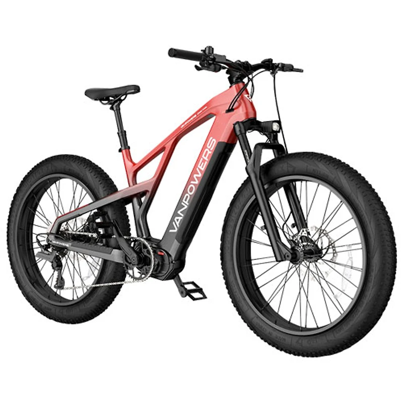 Vanpowers Grand Teton Ultra Step-Through Fat-Tire Electric City Bike (500W Motor/149km Range/32km/h Top Speed)-Black