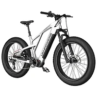 Vanpowers Grand Teton Ultra Step-Through Fat-Tire Electric City Bike (500W Motor/149km Range/32km/h Top Speed)-Silver