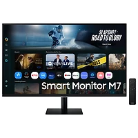 Moniteur de jeu intelligent DEL VA UHD 4K gris à gris 4 ms 60 Hz 43 po M7 de Samsung (LS43FM702UNXZA) - Noir