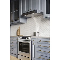 Hotte de dessous d'armoire de 30 po de Broan-NuTone (ALT2303BLS) - Acier inoxydable noir