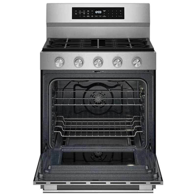 KitchenAid 30" 5.0 Cu. Ft. True Convection 5-Burner Freestanding Gas Air Fry Range (KFGS530SPS) - Stainless Steel