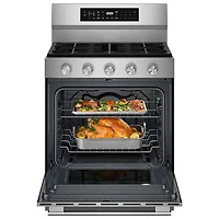 KitchenAid 30" 5.0 Cu. Ft. True Convection 5-Burner Freestanding Gas Air Fry Range (KFGS530SPS) - Stainless Steel