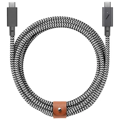 Câble USB-C à Lightning de 3 m (10 pi) Belt XL de Native Union - Noir zèbre