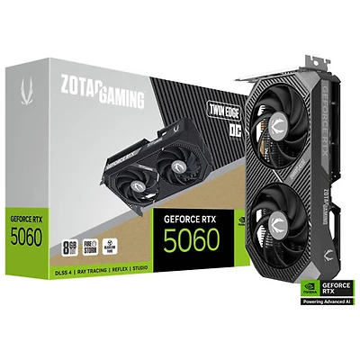 Carte graphique GeForce RTX 5060 Twin Edge OC GDDR7 8 Go de ZOTAC Gaming