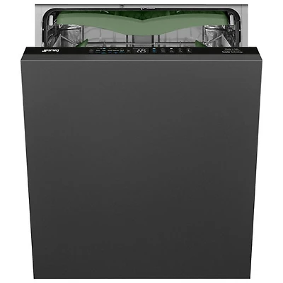 Lave-vaisselle encastrable 24 po 42 dB avec cuve en inox et troisième panier de Smeg (DW8610) - Prêt pour panneau