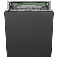 Lave-vaisselle encastrable 24 po 38 dB avec cuve en inox et troisième panier de Smeg (DW8630) - Prêt pour panneau