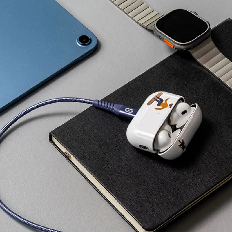 Câble tissé USB-A à Lightning de 1,2 m (3,94 pi) Vibrance de LOGiiX - Bleu minuit