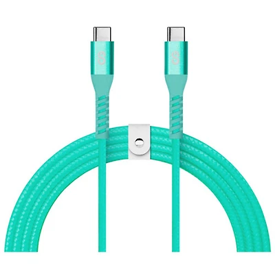 Câble tissé USB-C de 1,2 m (3,94 pi) Vibrance de LOGiiX - Sarcelle
