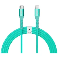 Câble tissé USB-C de 1,2 m (3,94 pi) Vibrance de LOGiiX - Sarcelle