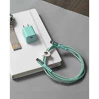 Câble tissé USB-C de 1,2 m (3,94 pi) Vibrance de LOGiiX - Sarcelle