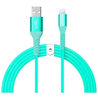 Câble tissé USB-A à USB-C de 1,2 m (3,94 pi) Vibrance de LOGiiX - Sarcelle
