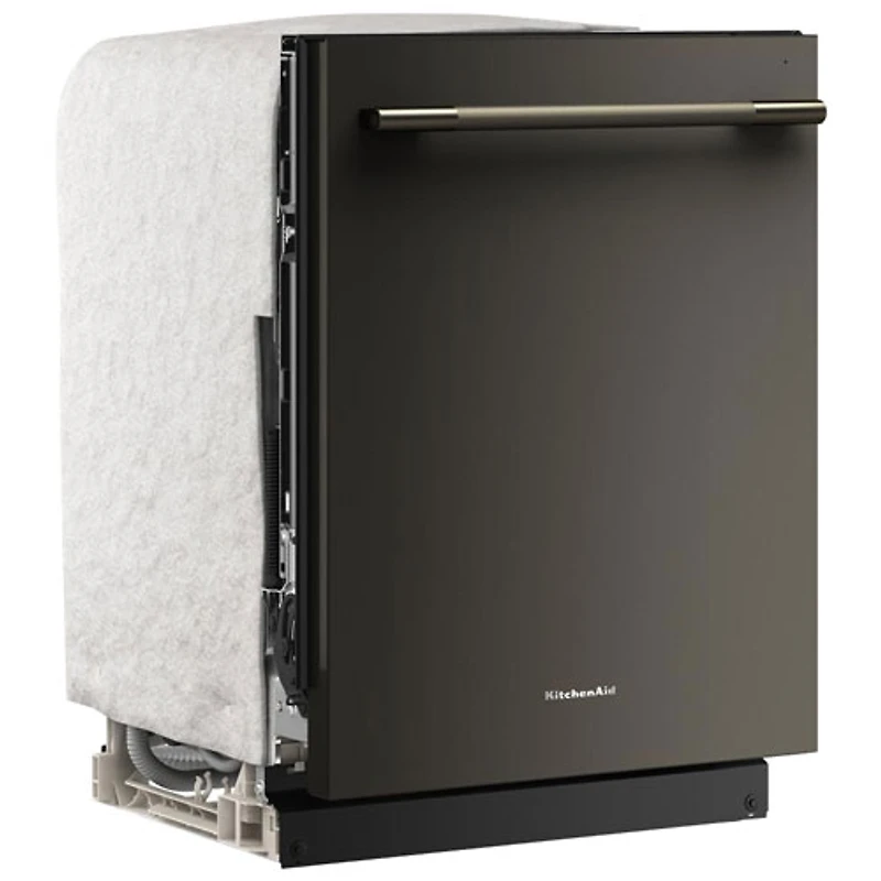 KitchenAid 24" 41dB Built-In Dishwasher w/ Stainless Steel Tub & Third Rack (KDTS324SBE) - Black Ore