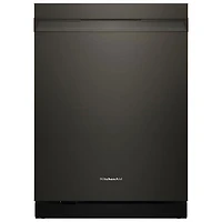 KitchenAid 24" 44dB Built-In Dishwasher w/ Stainless Steel Tub & Third Rack (KDPS624SBE) - Black Ore