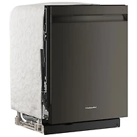 KitchenAid 24" 44dB Built-In Dishwasher w/ Stainless Steel Tub & Third Rack (KDPS624SBE) - Black Ore