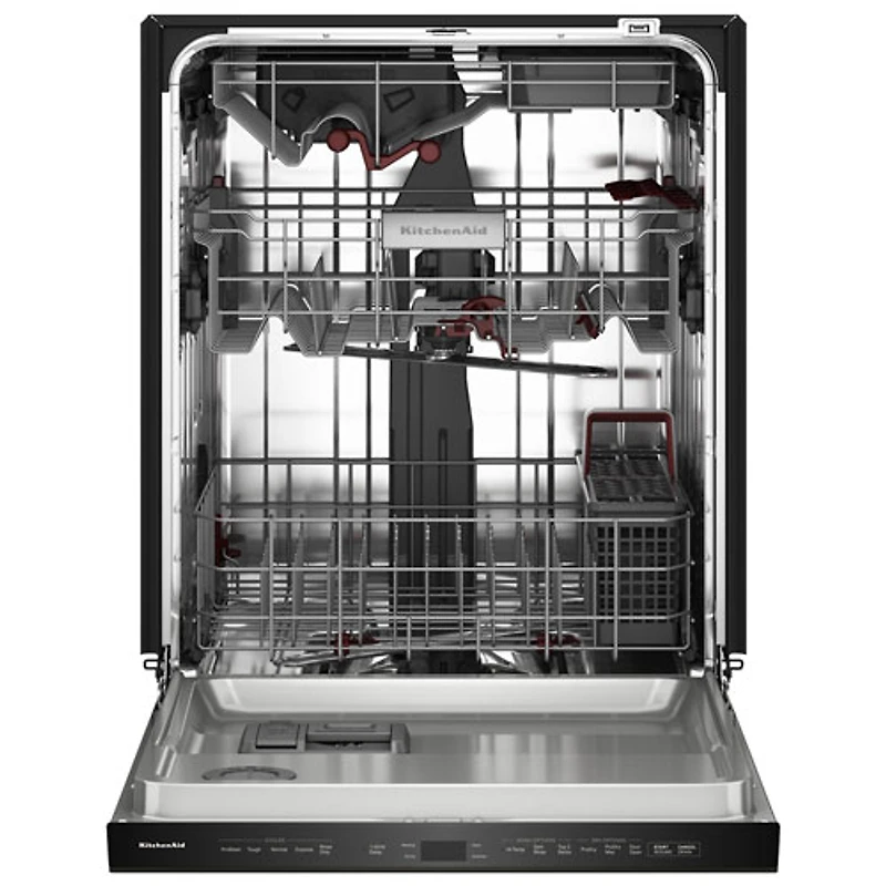 KitchenAid 24" 44dB Built-In Dishwasher w/ Stainless Steel Tub & Third Rack (KDPS624SBE) - Black Ore