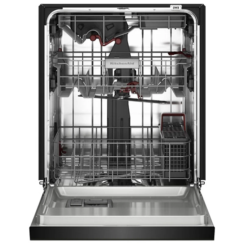 KitchenAid 24" 44dB Built-In Dishwasher w/ Stainless Steel Tub & Third Rack (KDFS424SBE) - Black Ore