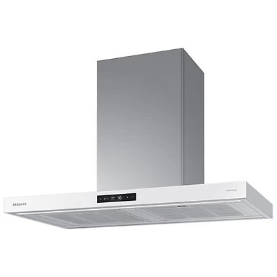 Open Box - Samsung Bespoke 36" Wall Mount Range Hood (NK36CB700WCGAA) - Grey Glass - Scratch & Dent