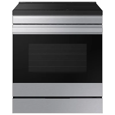 Open Box - Samsung BESPOKE 30" 6.3 Cu. Ft. True Convection Induction Slide-In Electric Range - SS - Scratch & Dent