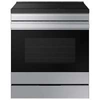 Open Box - Samsung BESPOKE 30" 6.3 Cu. Ft. True Convection Induction Slide-In Electric Range - SS - Scratch & Dent