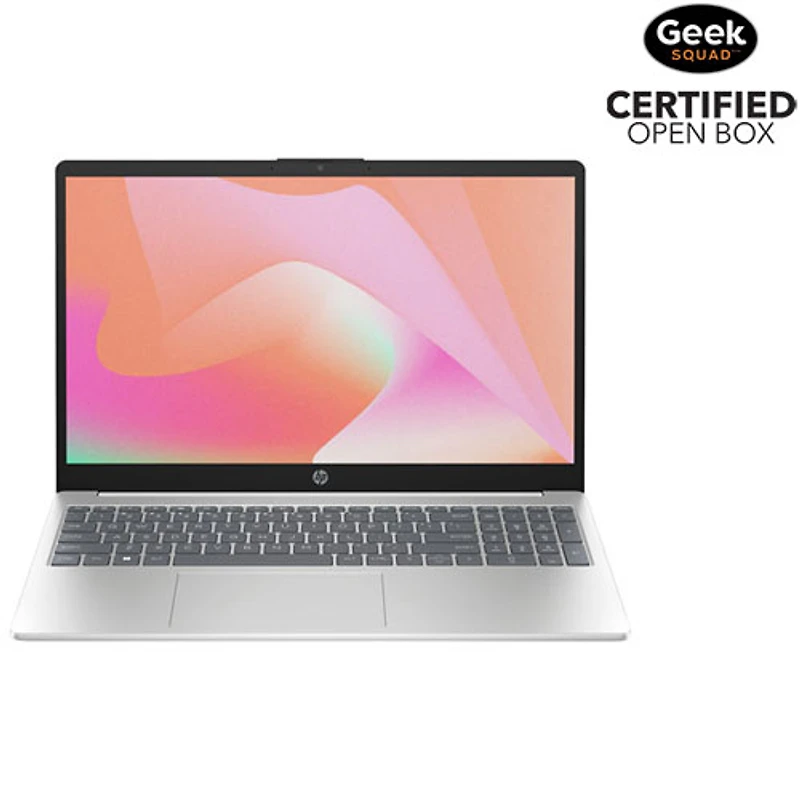 Boîte ouverte - Portable de 15,6 po de HP - Argenté naturel (Core i3 1315U d'Intel/RAM 8 Go/SSD 1 To/Windows 11)