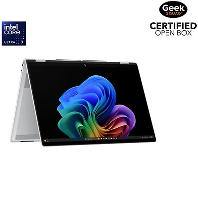 Boîte ouverte - Portable Copilot+ PC 2-en-1 tactile de 16 po OmniBook 7 Flip de HP (Core Ultra 7-258V d'Intel/RAM 32 Go/SSD 1 To)