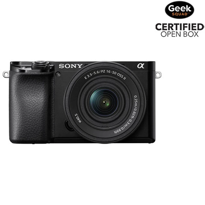Boîte ouverte - Appareil photo sans miroir Alpha APS-C de Sony avec objectif 16-50 mm