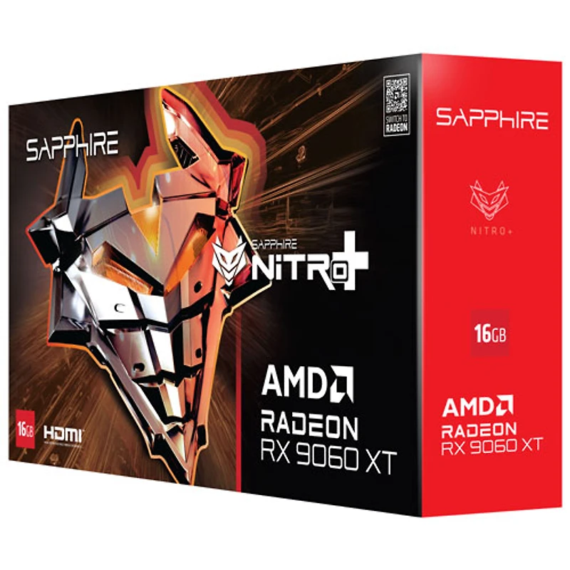 Carte graphique Nitro+ AMD Radeon RX 9060 XT GDDR6 16 Go de Sapphire