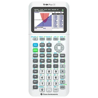 Texus Instruments TI-84 Plus CE Graphing Calculator - White