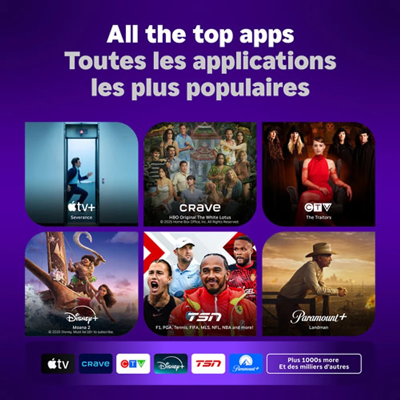 Téléviseur intelligent Roku DEL HD Intégral 1080p 40 po Série Select Roku (40R3C5CA) – 2025