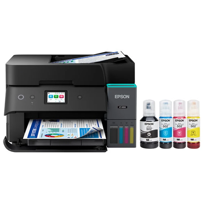 Imprimante à jet d'encre tout-en-un sans fil Supertank EcoTank ET-4950 d'Epson - Noir - Exclusivité Best Buy