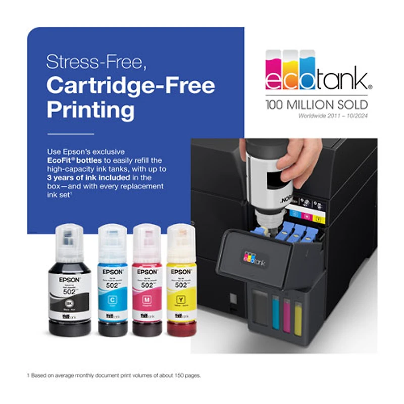 Imprimante à jet d'encre tout-en-un sans fil Supertank EcoTank ET-4950 d'Epson - Noir - Exclusivité Best Buy