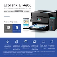 Imprimante à jet d'encre tout-en-un sans fil Supertank EcoTank ET-4950 d'Epson - Noir - Exclusivité Best Buy