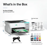 Imprimante à jet encre tout-en-un sans fil EcoTank ET-3930 d'Epson - Blanc