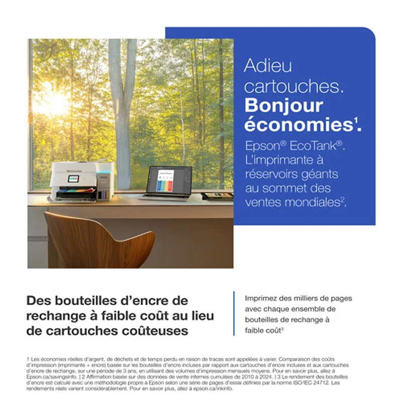 Imprimante à jet encre tout-en-un sans fil Supertank EcoTank ET-4950 d'Epson - Blanc