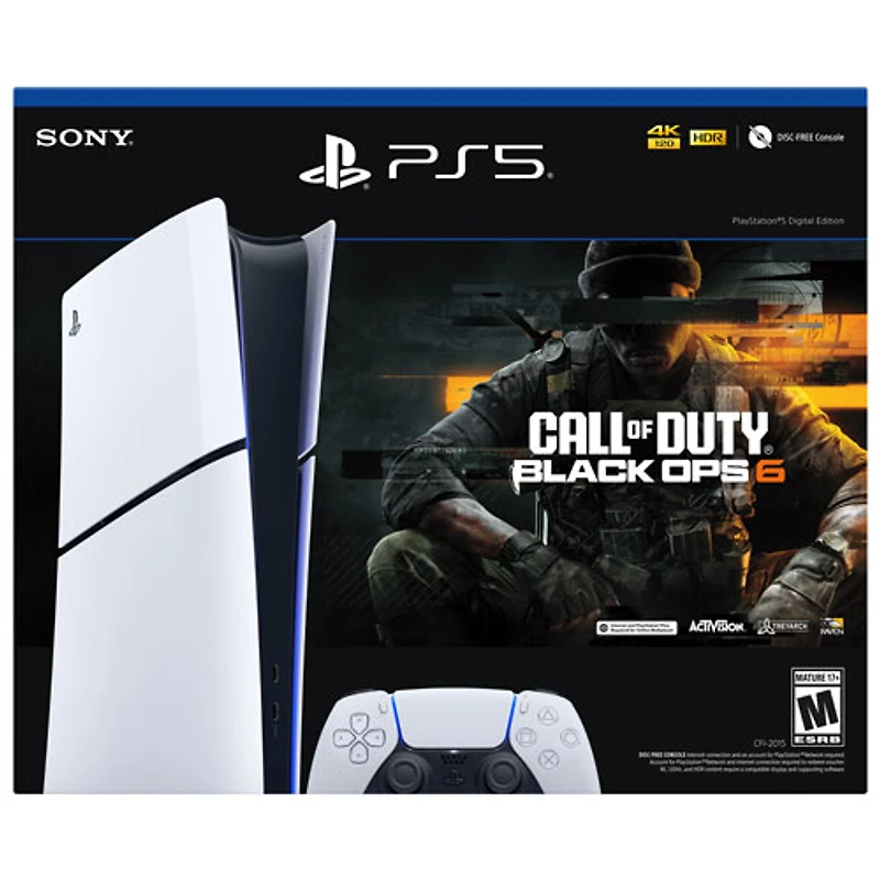 PlayStation 5 mince édition numérique avec Call of Duty: Black Ops 6 - Anglais - En ligne seulement