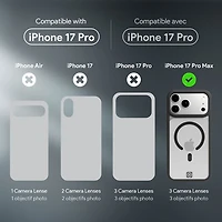 Étui rigide ajusté Velocity d'Incipio avec MagSafe pour iPhone 17 Pro Max - Noir/Transparent