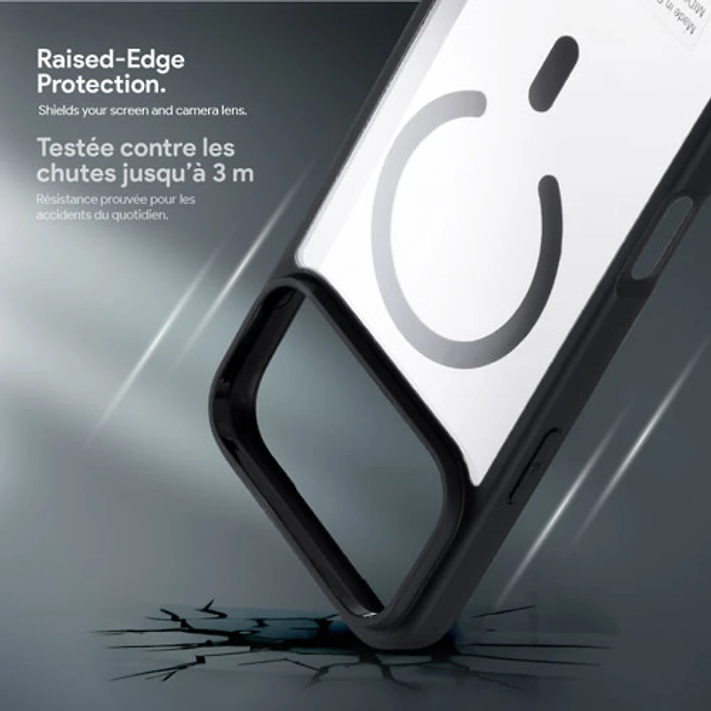 Étui rigide ajusté Velocity d'Incipio avec MagSafe pour iPhone 17 Pro Max - Noir/Transparent