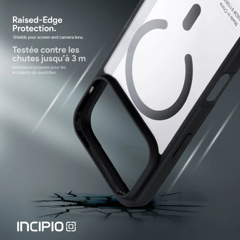 Étui rigide ajusté Velocity d'Incipio avec MagSafe pour iPhone 17 Pro - Noir/Transparent
