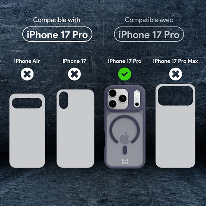Incipio Velocity Fitted Hard Shell Case with MagSafe for iPhone 17 Pro - Navy Blue