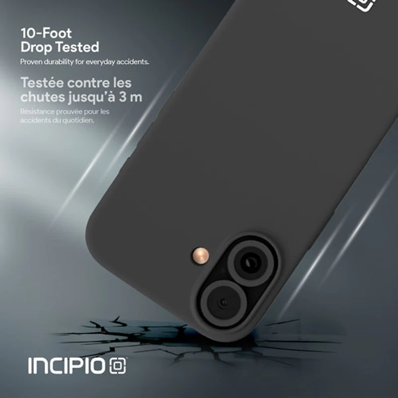 Étui rigide ajusté Sensor d'Incipio avec MagSafe pour iPhone 17 - Noir/Transparent