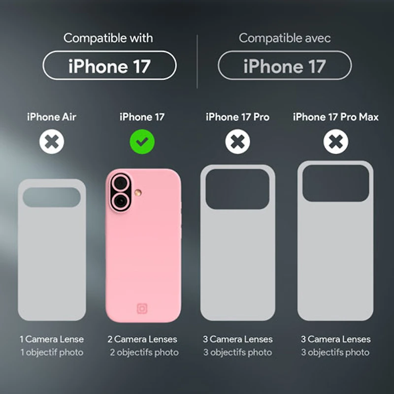 Incipio Sensor Fitted Hard Shell Case with MagSafe for iPhone 17 - Blush Pink