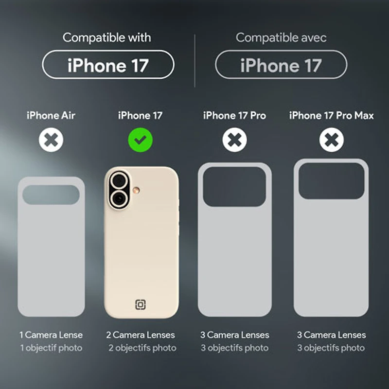 Incipio Sensor Fitted Hard Shell Case with MagSafe for iPhone 17 - Bone
